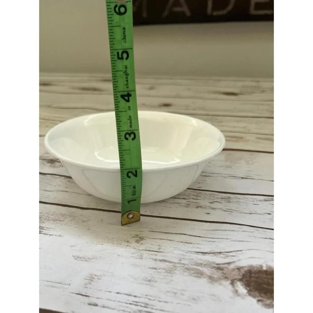 Corelle Ceramic Cereal Bowl White Minimalist Round‎ Glossy 6.25in